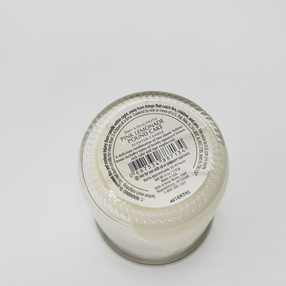 Pink Lemonade Pound Cake Bath and Body Works 6oz Mason Jar Candle RETIRED bbw - Picture 5 of 10